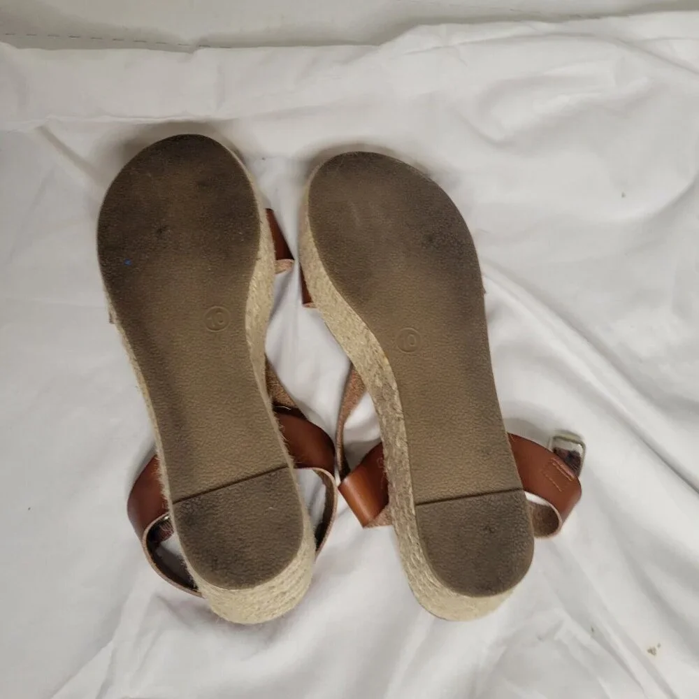 BIG BUDDHA Espadrilles Wedge Sandals 10 Summer Coastal Beach Strappy Sexy Outdoo